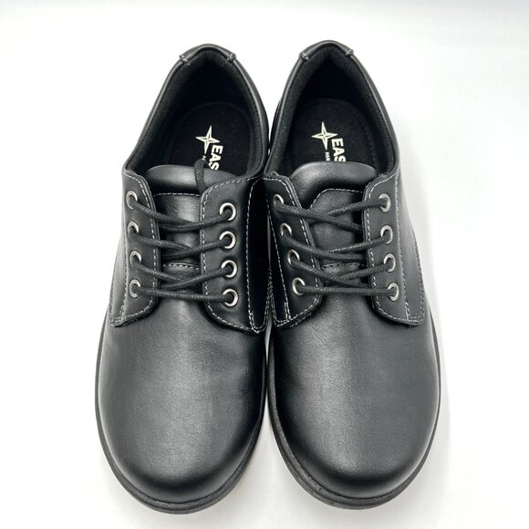 Eastland‎ Womens Size 6 Pandora Black Faux Vegan Leather Lace Up Oxfords Shoes - Picture 3 of 12